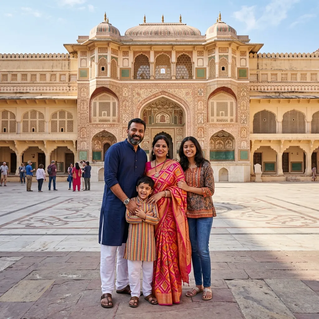 Shah Family visiting palaces in Rajasthan
